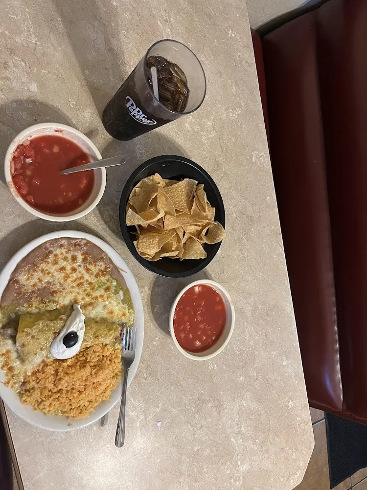 Pork Enchilada with Chili Relleno